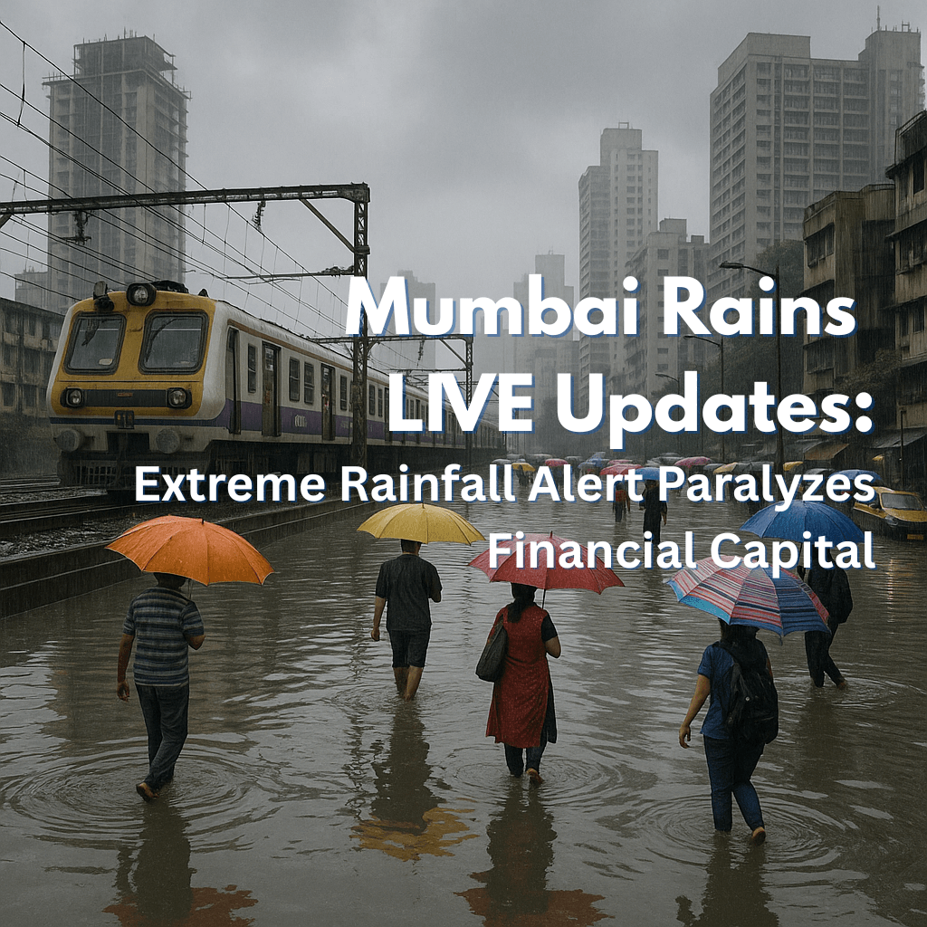 Mumbai Rains LIVE Updates: Extreme Rainfall Alert Paralyzes Financial Capital