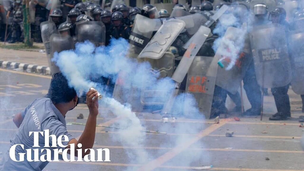 Nepal police shooting protesters in head