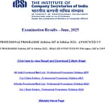 ICSI CS June Result 2025